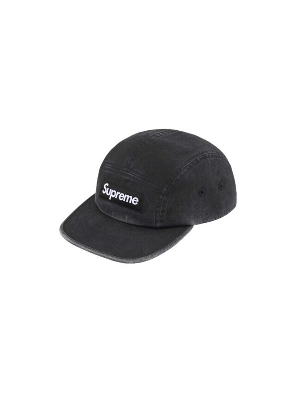 Supreme Washed Chino Twill Camp Cap Black